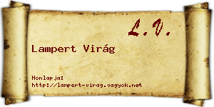Lampert Virág névjegykártya